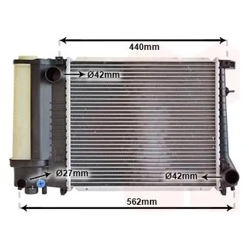 Motor automobilu Chladič, chlazení motoru VAN WEZEL 06002081