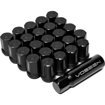 Alu kolo Vossen Wheels sada kolových matic a pojistných matic černá M14x1,5