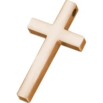 Materiál na výrobu šperku Šperky4U Zlacený ocelový přívěšek křížek 17 x 31 mm - OK1424-RD