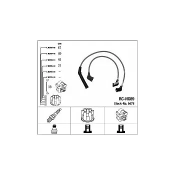 Zapalovací kabel Sada kabelů pro zapalování NGK RC-NX89 - NISSAN
