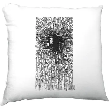 Polštář Polštář saténový s potiskem Don't Be Robot" Polštářek