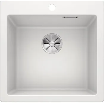 Granitový dřez Blanco Pleon 5 InFino Granitový dřez bez odkapu, 51,5cx51cm, bílá, 521672