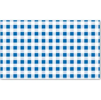 Jednorázové nádobí Papír nepromastitelný na snack - motiv modré káro, 42 x 25 cm, 500 ks