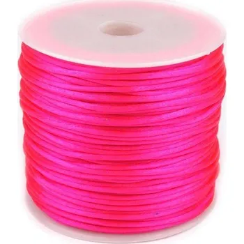 Saténová šňůrka - průměr 1 mm, cca 30 m - pink