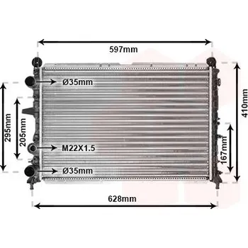 Chladič motoru Chladič, chlazení motoru VAN WEZEL 17002096