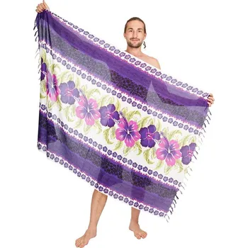 Šátek Sarong / pareo Hibiscus Purple, Sittar