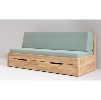 Ložnice BMB TANDEM HARMONY s roštem a úložným prostorem 80 x 200 cm - rozkládací postel z masivního buku, buk masiv
