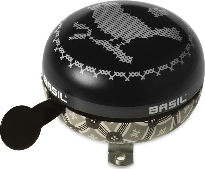 Zvonek Basil Big Bell Bohéme 80mm Podkarta: šedý 50436
