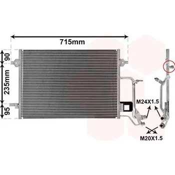Výparník klimatizace Kondenzátor, klimatizace VAN WEZEL 03005116