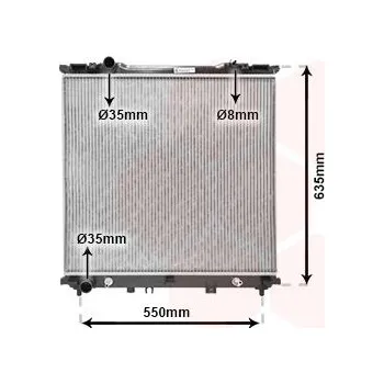 Motor automobilu Chladič, chlazení motoru VAN WEZEL 83002057