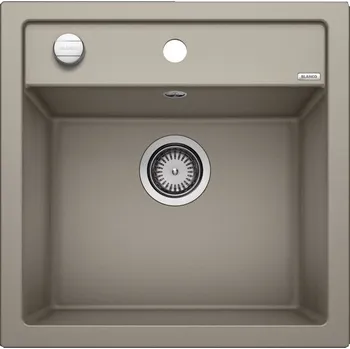 Granitový dřez Blanco Dalago 5 Granitový dřez bez odkapu s excentrickým ovládáním, 51,5x51cm, tartufo, 518528