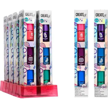 Lak na nehty CANENCO Dětský lak na nehty sada 3ks Barva: RŮŽOVÁ-FIALOVÁ-MODRÁ