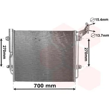 Výparník klimatizace Kondenzátor, klimatizace VAN WEZEL 58005324