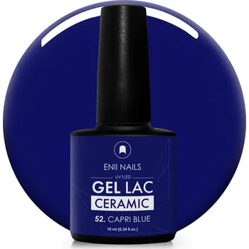 Lak na nehty ENII NAILS Gel lak Ceramic 52 Capri blue - gelový lak bez HEMA, 10 ml