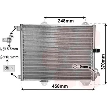 Klimatizace automobilu Kondenzátor, klimatizace VAN WEZEL 52005088