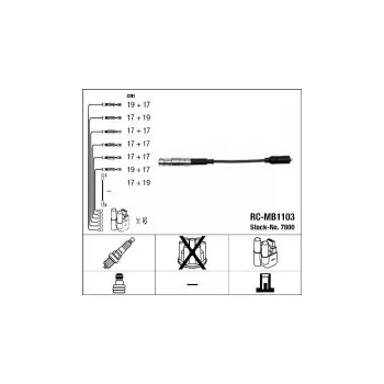 Zapalovací kabel Sada kabelů pro zapalování NGK RC-MB1103 - MERCEDES-BENZ