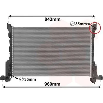 Motor automobilu Chladič, chlazení motoru VAN WEZEL 43002624