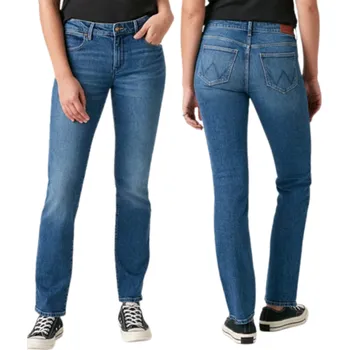 Jezdecké kalhoty Džíny Wrangler Straight Air Blue dámské Velikost: 29/32
