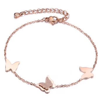 Náramek B-TOP Náramek z pozlacené nerezové oceli MOTÝL