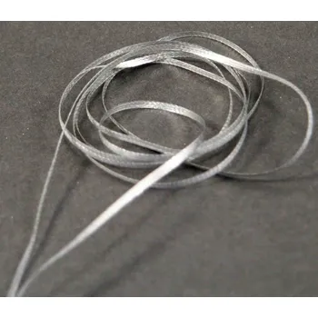 Hladká lurexová šňůrka - stříbrná - šířka 0,28 cm