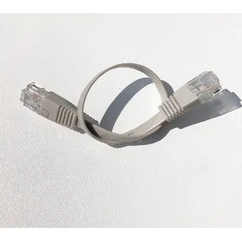 Síťový kabel DATACOM Patch cord UTP CAT6 0,25m šedý FLAT plochý