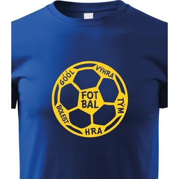 Chlapecké tričko Dětské tričko - Fotbal míč, Barva Modrá, Velikost 158 cm/12 roků, Canvas Dětské tričko Bezvatriko.cz 1569