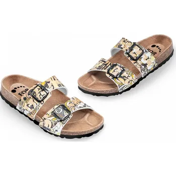 Dámská zdravotní obuv Obuv zdravotní FORcare 203040 béžová potisk graffiti Velikost: 41