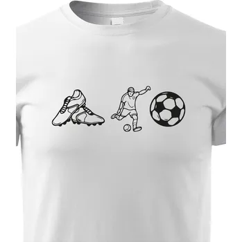 Chlapecké tričko Dětské tričko - Fotbal znaky, Barva Bílá, Velikost 110 cm/4 roky, Canvas Dětské tričko Bezvatriko.cz 1564 - DTF/DTG