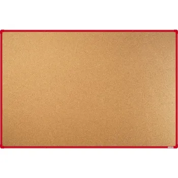 Korková nástěnka boardOK s červeným rámem 1800x1200 + doprava zdarma