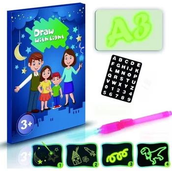 Magnetická kreslící tabulka TMN Velká kreslící tabulka na kreslení světlem s neviditelným perem A3