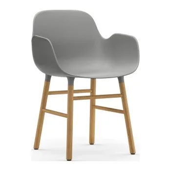 Jídelní židle Form Armchair Oak šedá
