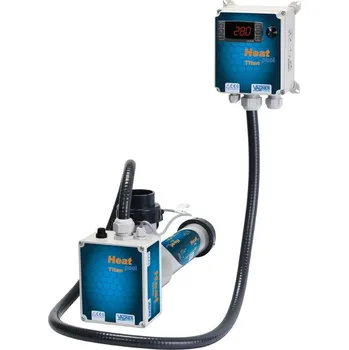 Ohřev bazénu Topení - Heat Pool 12kW, 400V, Titan, el.průt.spínač,dig.termostat