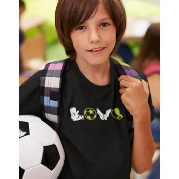 Chlapecké tričko Dětské tričko - Fotbal love2, Barva Černá, Velikost 122 cm/6 roků, Canvas Dětské tričko Bezvatriko.cz 1571