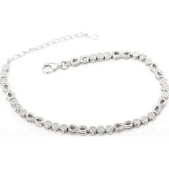 Náramek Dámský stříbrný náramek nekonečno 17 až 21 cm AGB519/21 + dárek zdarma