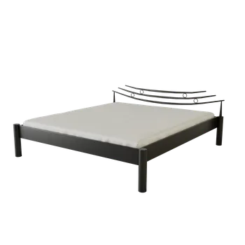 Postel Kovová postel NAN JING Povrchová úprava: stříbrná RAL 9006, Rozměr: 160 x 200 cm