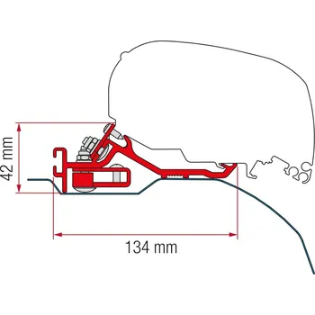 Markýza FIAMMA Adaptér pro Fiat Ducato High Roof Super Long H2/L4 od 06/2006