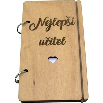 Zápisník art-wood.cz Dřevěný zápisník - nejlepší učitel