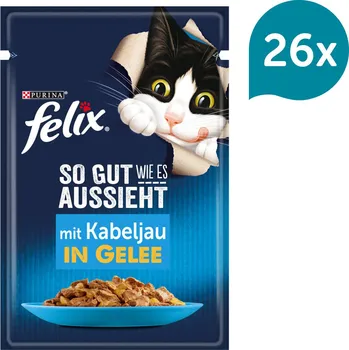 FELIX Chutná tak dobře, jak vypadá, v želé s treskou 26 × 85 g