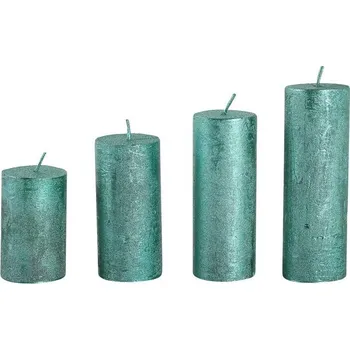 Provence Rustikální adventní svíčky 4 ks, zelené