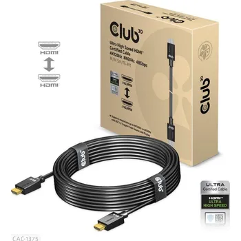 Kabel do PC Club3D Ultra Rychlý HDMI™ Certifikovaný, 4K120Hz 8K60Hz 48Gbps M/M 5m/16.4ft, 28 AWG CAC-1375