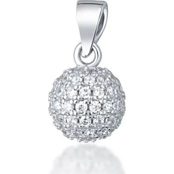 Přívěsek Stříbrný přívěsek kulička se zirkony