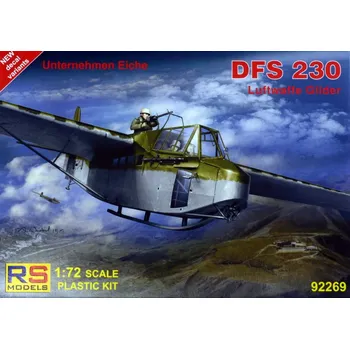 Plastikový model RS models 1/72 DFS 230 Luftwaffe Glider (3x camo)