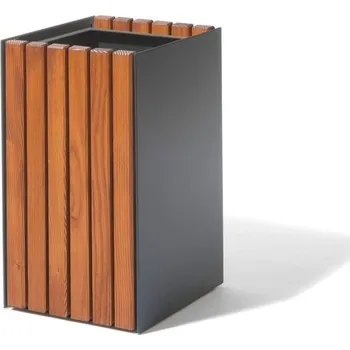 Venkovní odpadkový koš HTI Venkovní odpadkový koš Pisa Typ ukotvení: dlouhé (k zabetonování), Barva konstrukce: kovářská čerň