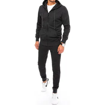 Tmavě šedá basic tepláková souprava na zip AX0536 Velikost: L