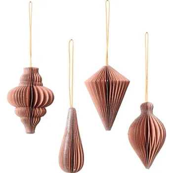 Broste papírové ozdoby 5 cm dusty pink 4 ks Vánoční ozdoba Broste papírové ozdoby 5 cm dusty pink 4 ks