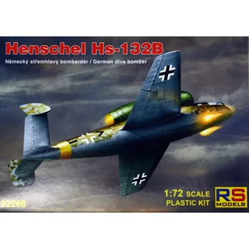 Plastikový model RS models 1/72 Henschel Hs-132B German dive bomber (4x camo)