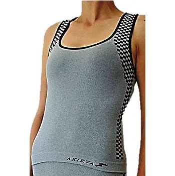 AXIRYA - Sportovní bezešvé tílko CANOTTA - melange+černá/S/M