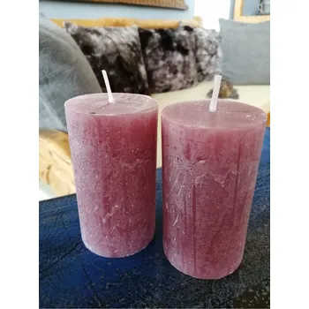 Svíčka Hitra Svíčka MRÁZ tmavá starorůžová 12cm