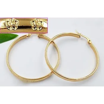 Náušnice Náušnice z chirurgické oceli zlaté kruhy 20897