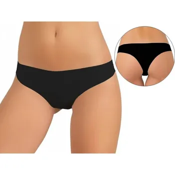 Kalhotky JADEA - Dámské bavlněné brazilky laser cut art.8001 - černá/S